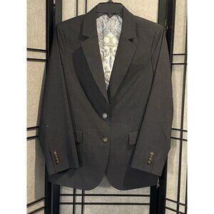 Indochino Made For You Wool Spandex Charcoal Gray Blazer Sport Coat SZ 40 READ*